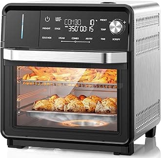 Nuwave Combination Steam Oven, 16 Qt All-in-One Stainless Steel Multicooker: Air Fryer, Toast, Steam, Sous Vide & More, Accuracy 50-450°F, Adjustable Humidity, 120 Presets