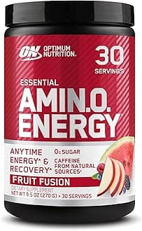 Amino Energy - Pre Workout with Green Tea, BCAA, Amino Acids, Keto Friendly, Green Coffee Extract, Energy Powder - Fruit Fusion, 9.5 Ounce, 30 Servings (Packaging May Vary)