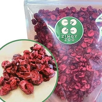 Freeze Dried Cherry Pieces Slices | XL 300g Natural Dried Cherries for Baking, Cooking, Smoothies, Cake Decoration | Pure Freeze Dried Fruit | Fresh Dehydrated Frozen Cherries Fruit Pieces | ZingyZoo