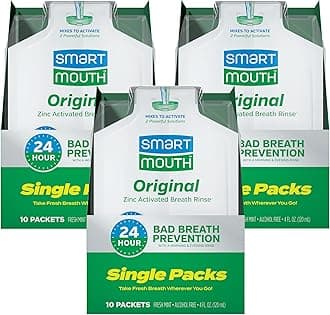 Original Activated Mouthwash Single Packs, Travel Mouthwash, Fresh Mint, 30 Pack