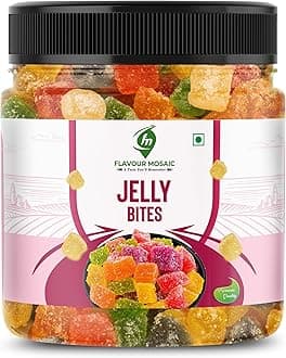 Jelly Bites | 400gm | Colorful & Delicious Flavors | Vegetarian, No Gelatin with Natural Fruit Sugar | Mix Fruit Jelly