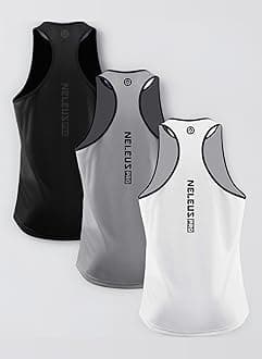 NELEUS Men's Workout Running Shirt (Pack of 3)