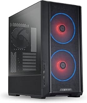 Lancool 216 Mid-tower case with high cooling performance - Includes controller - dual front 160MM PWM fans and 1 rear 140MM PWM fan - Airflow focused - Up to 10 fans (LANCOOL 216RC-X BLACK)