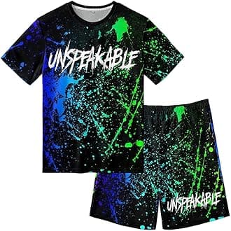 Boys and Girls Short Sleeves and Short Short Clothing Sets Game Summer T-Shirt