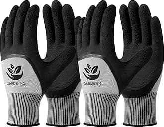 Trifabricy Garden Gloves for Women/Men - 6 Pairs Latex Gardening Gloves with Grip, Protective Work Gloves for Lawn Yard