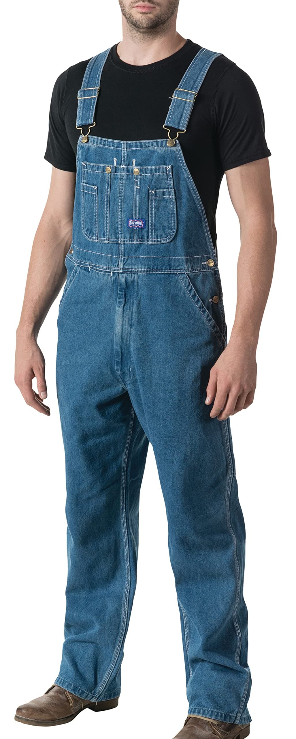 Big Smith Men's Stonewashed Bib Overall