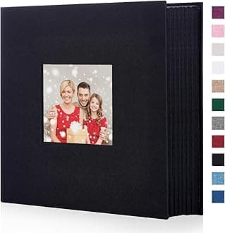 Artmag Fabric Photo Album 4x6 1000 Large Capacity for Family Wedding Anniversary Linen Album Holds 1000 Horizontal and Vertical Photos (1000 Pockets, Black)