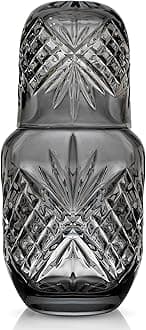 GodingerBedside Night Carafe, Water Pitcher with Cup, Water Carafe - Cup and Bottle to Keep Next To Your Bed for a Handy Midnight Drink