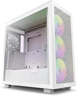 Tempered Glass H7 Flow RGB Mid- Tower Computer Case/Gaming Cabinet | Support Mini-Itx, Micro-ATX, ATX | Pre-Installed 4 X 140Mm Fans - Cm-H71Fw-R1 (White)