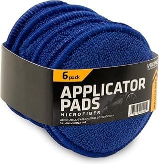 VIKING924001 Microfiber Applicator and Cleaning Pads - 5 Inch Diameter, Royal Blue, 6 Pack