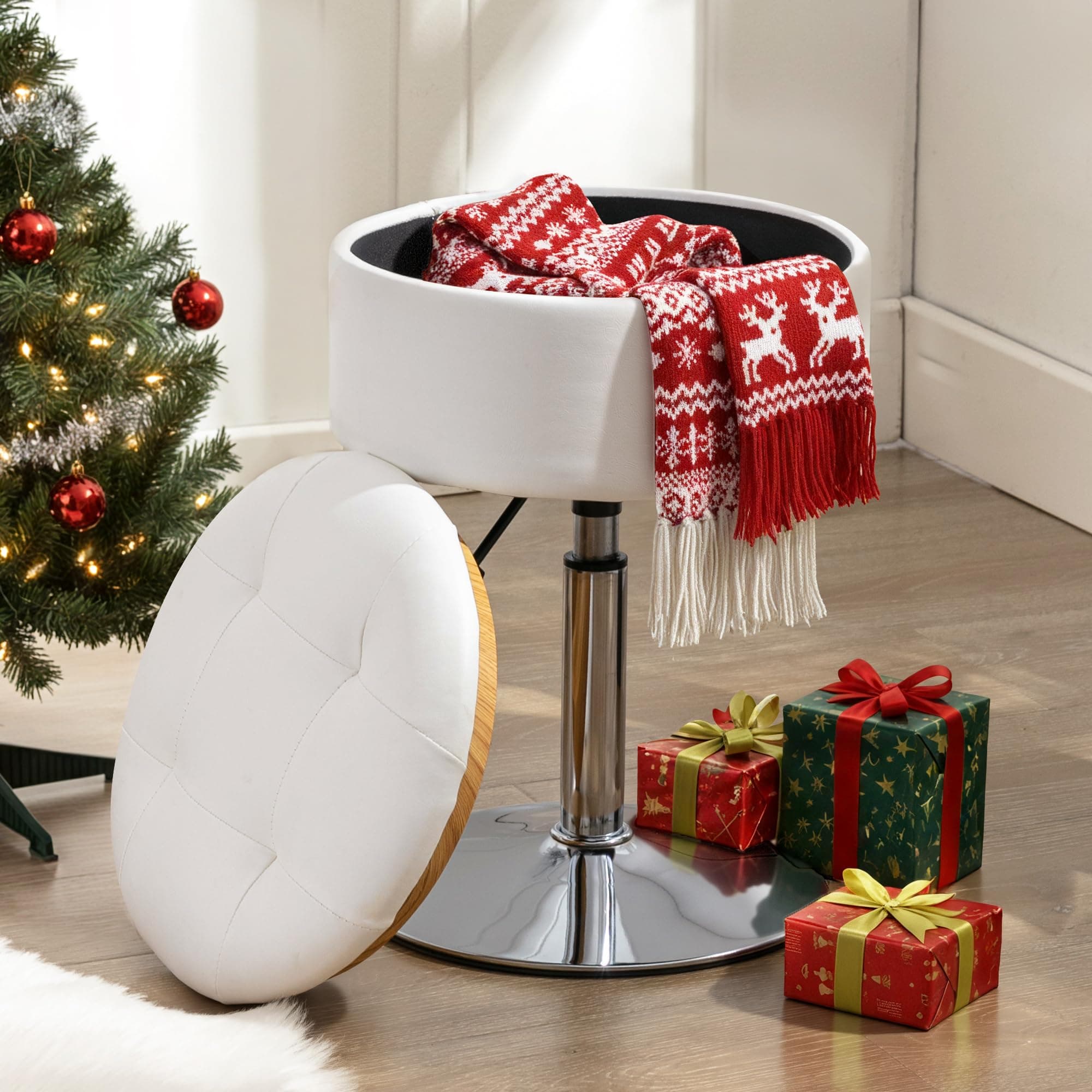ADJUSTABLE VANITY STOOL