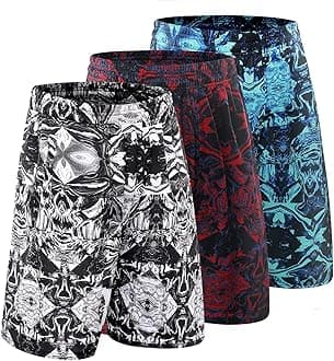 3PCS / Set Men's Running Shorts Quick Dry Running Shorts Basketball Pants Sports Pants (3pcs Short/Set6,XXL)