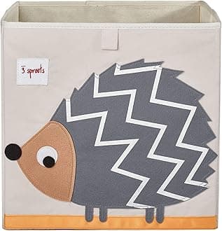 3 Sprouts Storage Box, Hedgehog, Grey
