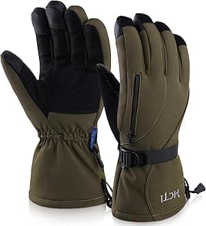 MCTi Waterproof Mens Ski Gloves Winter Warm 3M Thinsulate Snowboard Snowmobile Cold Weather Gloves