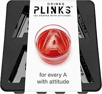 DRINKSPLINKS Letter A Personalized Ice Cubes Mold With Initials. Custom Ice Cube Trays are Thoughtful Customized Gifts, Fun Cocktail Accessories, Monogram Whiskey and Bourbon Gifts for Men and Women.