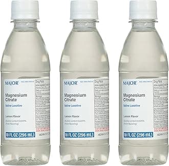 Major Magnesium Citrate Saline Laxative - Helps Relieve Occasional Constipation (Irregularity) - Lemon Flavor - 10 Fl. Oz. (3 Pack)