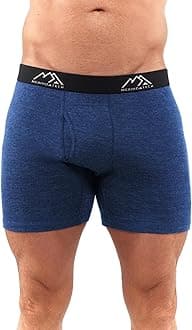 Merino Wool Underwear Mens - 100% Merino Wool Base Layer Boxer Briefs for Men