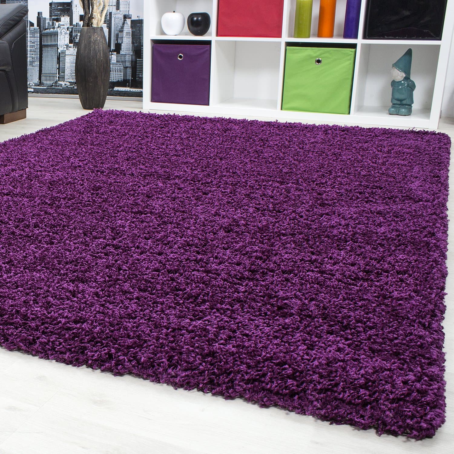 EXTRA LARGE SIZE THICK MODERN PLAIN NON SHED SOFT SHAGGY RUG