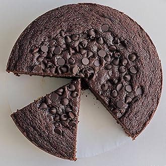 ANDY ANAND CHOCOLATIER Sugar Free Dark Chocolate Chip Cake, 2.8 lbs - Gourmet, Freshly Made, No Preservatives, Diabetic-Friendly Dessert, Perfectly Boxed for Gift
