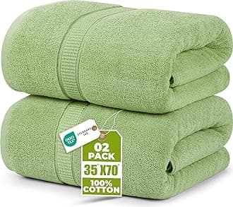 Utopia Towels - Soft Cotton Extra Large Bath Towel 35 x 70 inches Bath Sheet (Navy Blue, 2)