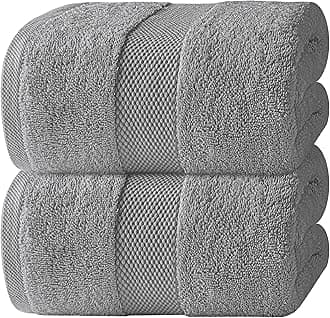 White Classic Luxury Soft Bath Sheet Towels - 650 GSM Cotton Luxury Bath Towels Extra Large 35x70 | Highly Absorbent and Quick Dry | Hotel Quality Extra Large Bath Towels Oversized, Light Grey, 2 Pack