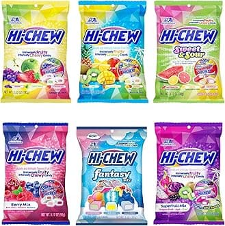 - Easter Candy Variety Mix, Pack of 6 Bags - 17 Flavor Assort Sweet and Sour Chewy, Unique Fun Soft - Immensely Juicy Fruity Candy Flavors - Individually Wrapped for Sharing