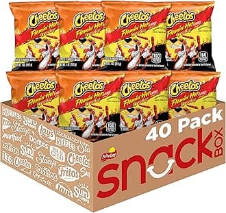 Cheetos Cheese Flavored Snacks, Flamin' Hot Crunchy, 1 Ounce (Pack of 40)