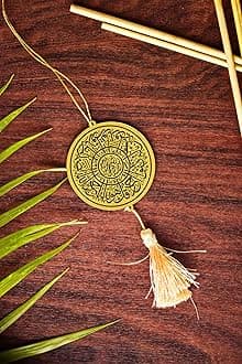 Islamic Car Hanging Dream Catcher Accessories Best for Your Car Interior Hanging, Gift, (Golden KUL-HO-Wallah)