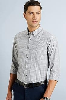 Symbol Premium Men's Stylish Checkered Casual Shirt - Regular Fit | Full Sleeve | Pure Cotton | Smart Casual Wear (Available in Plus Sizes)