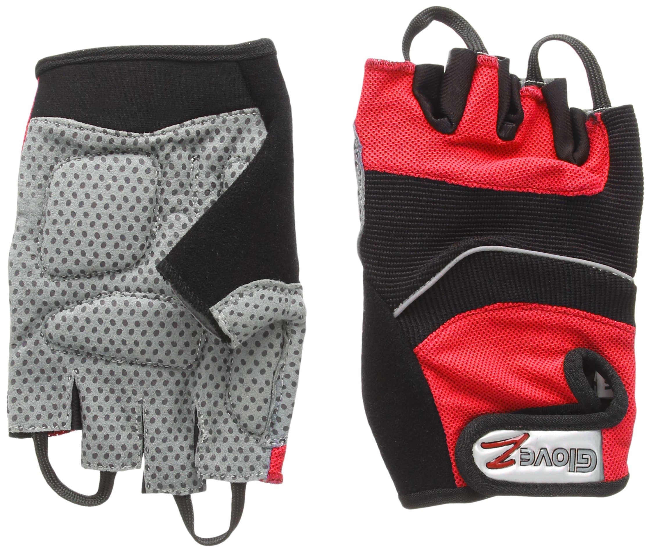 Accessoriez Fingerless Cycling Gloves - Red, Medium