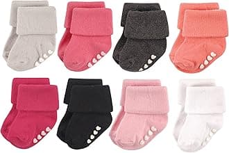 Hudson Baby Unisex Baby Cotton Rich Newborn and Terry Socks Casual Socks (pack of 8)