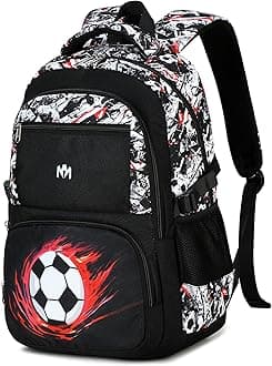 Kids Backpack Boys Camo Bookbag Teens Elementary School Bag Daypack Travel Back Pack Middle school (Black White and Red Graffiti)