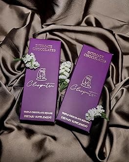 Cleopatra Intimate Chocolate Bars For Couples Uplifting Mood, Vitality, More Desire & Enjoyment Best Gift Set Ideal For Men & Women,Vegetarian And Gluten-Free (Pack Of 2), 60 Gram