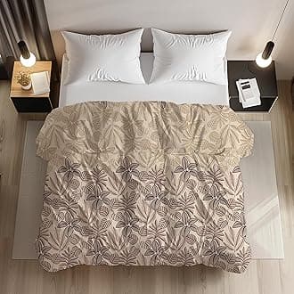 LOOMLYFE 200TC Premium Glace Cotton Duvet Cover/Comforter Cover/Rajai Cover/Blanket Cover/Quilt Cover for Double Bed with Zipper 90"x100" inches - MaroonCoconut