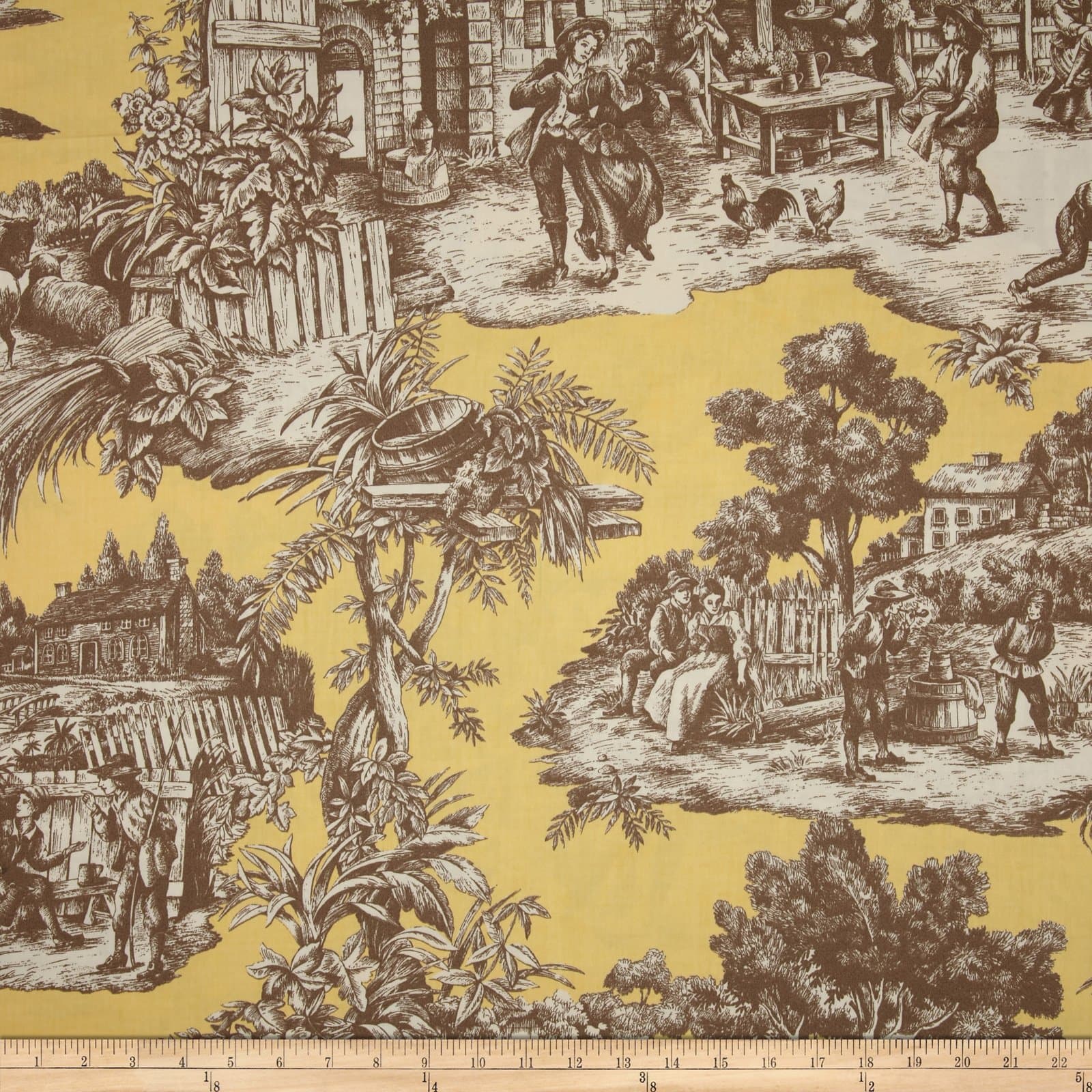 Ernest Toile Yellow Fabric