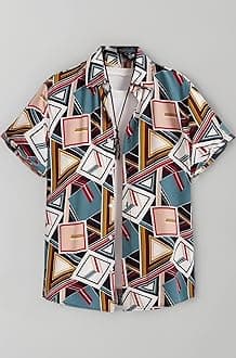 LERIYA FASHION Men's Rayon Shirt - Summer Button Down Shirts | Half Sleeve Printed |Formal |Casual Stylish (Available in Plus Size)