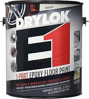 UNITED GILSONITE LAB 23813 Drylok E-1 Gallon Platinum 1 Part Epoxy Semi-Gloss Floor Paint