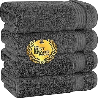 Cotton Paradise Hand Towels for Bathroom, 100% Cotton Turkish 4 Piece Hand Towel Set, Soft Absorbent Face Towels Clearance Set, Dark Gray Hand Towels