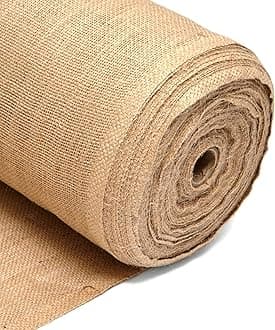 50m Hessian Fabric – Textured Burlap Jute Sack Material– 40” Inch Wide, 102cm Wide, 10oz 225GSM –Fabric for School Boards, Gardens, Table Runners, Arts & Crafts – by Discount Fabrics