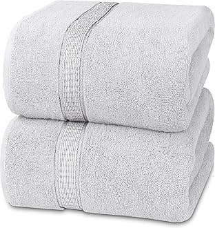 Utopia Towels - Luxurious Jumbo Bath Sheet 8 Piece - 600 GSM (35X70 Inches) 100% Ring Spun Cotton - Highly Absorbent and Quick Dry Extra Large Bath Towel - Super Soft Hotel Quality Towel (Silver)