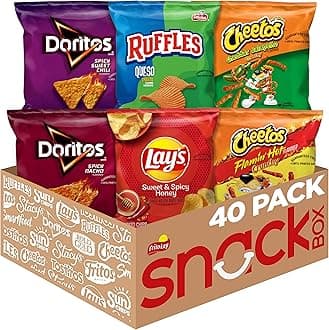 Frito-Lay Cheesy Spicy Sweet Variety Pack, 1oz Single Serve Bags, (Pack of 40) (Assortment May Vary)