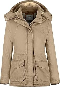 WenVenWomen's Winter Warm Sherpa Lined Jacket Heavy Parka Coat with Hood