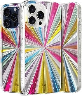 LONLI Hue Case for iPhone 15 Pro - [360° Shock-Absorbent Bumper] - [Cute and Unique Phone Cover for Girls and Women] - Cosmic Portal