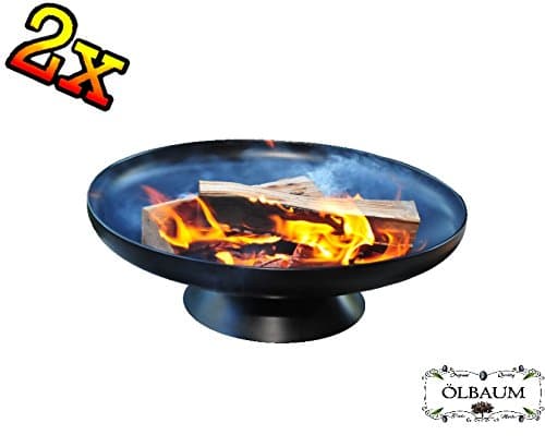 2 x Solid Large Fire Bowl/Fire Bowl with/without accessories LT Offer Description ZB Brush Cleaner, + Grill Cutlery Spear 60 cm Diameter with Standfestem Stand/Geschweisst Outdoor Range – BBQ, Grill, Camp Fires, Romantic Garden Lighting Style Lighting or Accessory