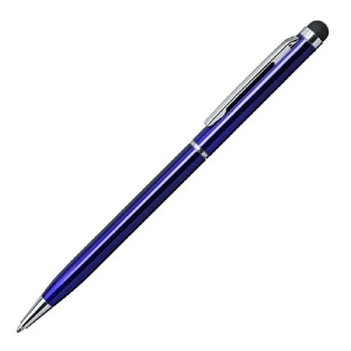Engraved Ballpoint Pen Plastic ball pen with touch function - Dark Blue - Personalised