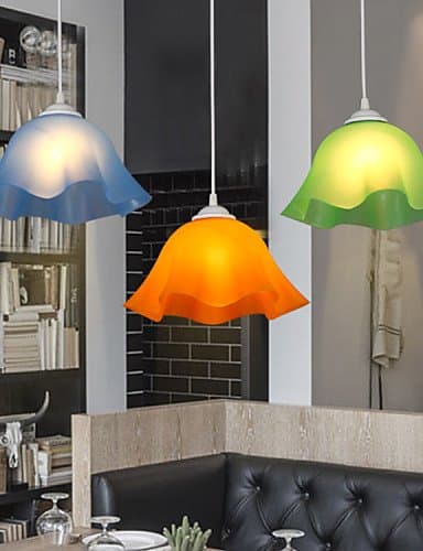 CU@EY E27 10-15? 27*15CM Line 1M Single Head Acrylic Line Pvc Transparent Chimney Droplight Supermarket Restaurant LED Lamp , white-green