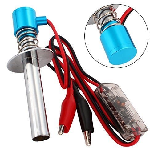 JSdevel Blue Upgraded 6V-24V Electronic Glow Plug Starter Igniter for Nitro RC Car