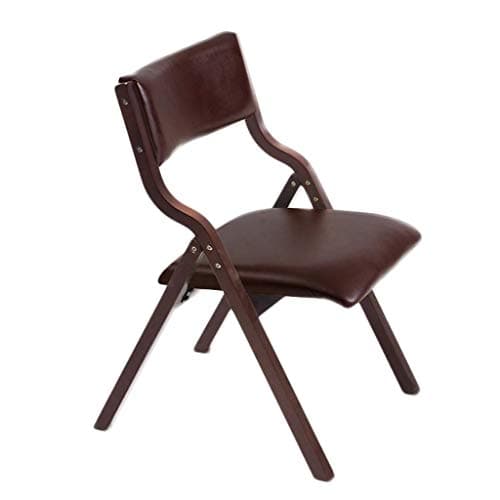 ROLL Solid Wood Folding Chair Home Dining Table and Chair Combination Nordic Modern Simple Coffee Chair Backrest (Color : A)