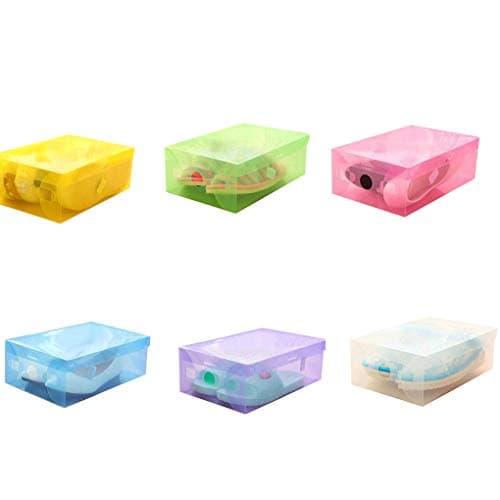 Plastic Clear Shoes Boxes Stackable Lidded Man Women Boots Organizer Case Shoes Storage Boxes