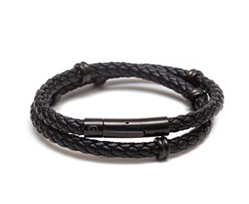 ZENGER Black Lambskin Double Wrap Bracelet